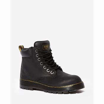 Dr Martens Winch Steel Toe - Cierne Pracovne Cizmy Panske, DR0171